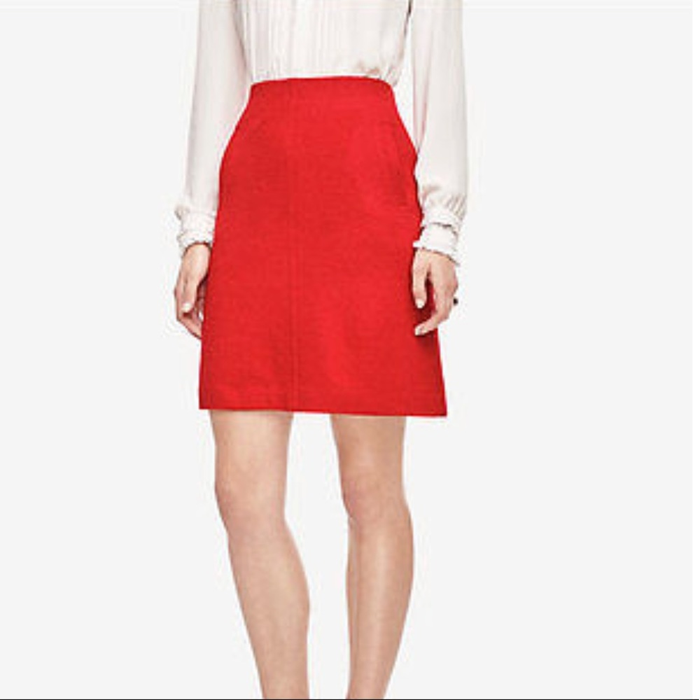 Ann Taylor Side Pocket Wool Blend Skirt Small